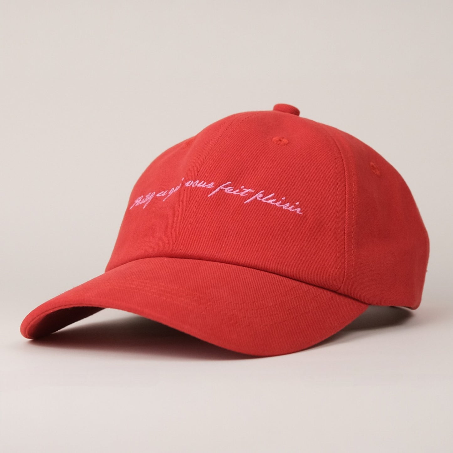 “Wear What Makes You Happy” Cap - Red/Baby Pink