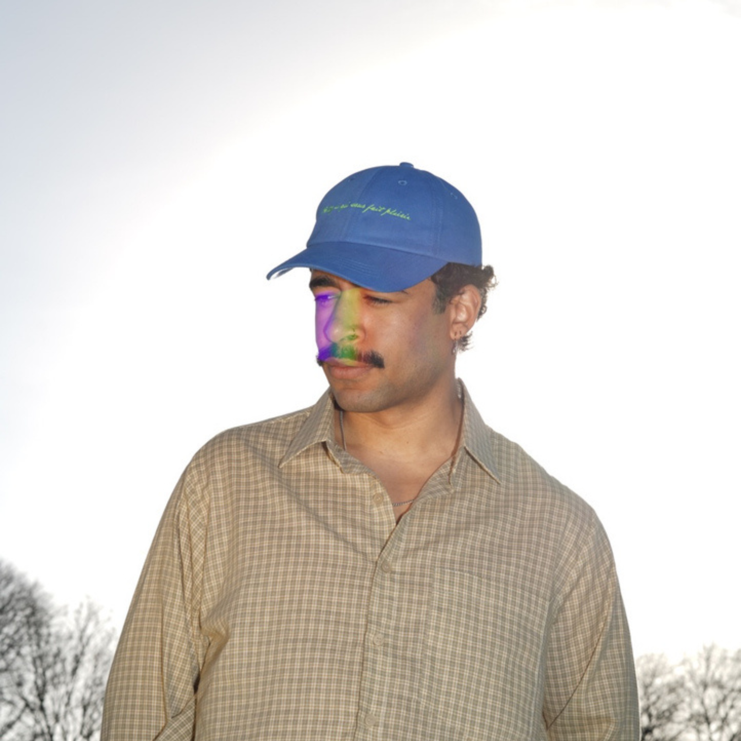 “Wear What Makes You Happy” Cap - Electric Blue/Lime Green